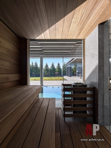 Фото интерьера сауны дома в современном стиле