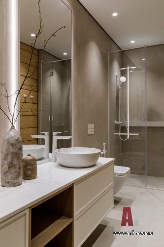 Фото интерьера санузла дома в стиле неоклассика