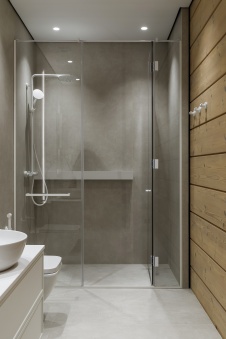 Фото интерьера санузла дома в стиле неоклассика