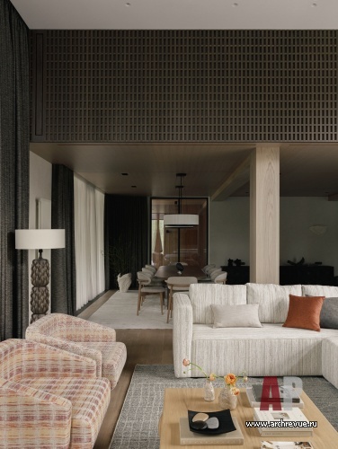 Фото интерьера гостиной дома в современном стиле