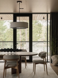 Фото интерьера столовой дома в современном стиле