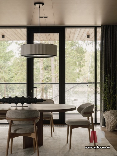 Фото интерьера столовой дома в современном стиле