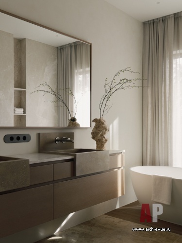 Фото интерьера санузла дома в современном стиле