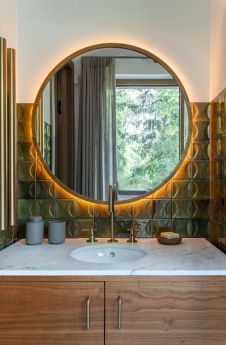 Фото интерьера санузла дома в современном стиле 