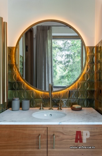 Фото интерьера санузла дома в современном стиле 