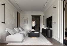 Фото интерьера зоны отдыха квартиры в стиле неоклассика