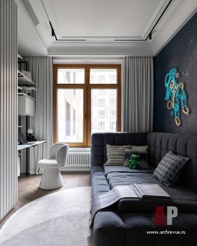 Фото интерьера детской квартиры в стиле неоклассика