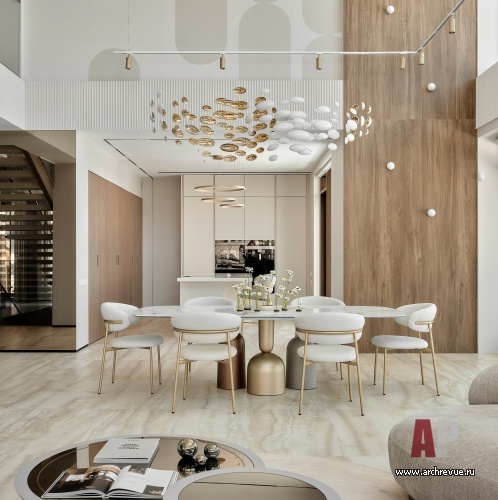 Фото интерьера кухни дома в стиле фьюжн