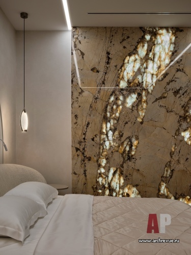 Фото интерьера спальни дома в стиле фьюжн