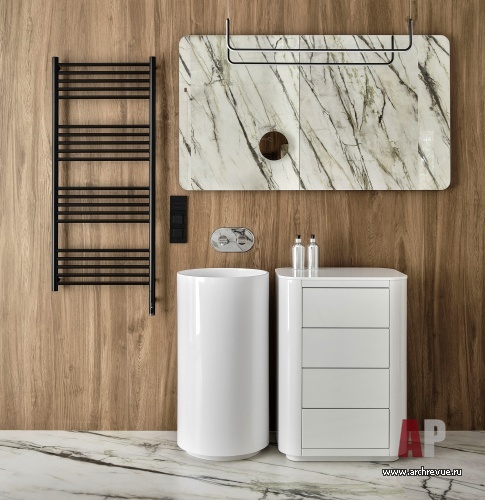 Фото интерьера санузла дома в стиле фьюжн 