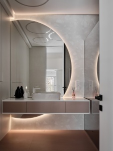 Фото интерьера санузла дома в стиле фьюжн 