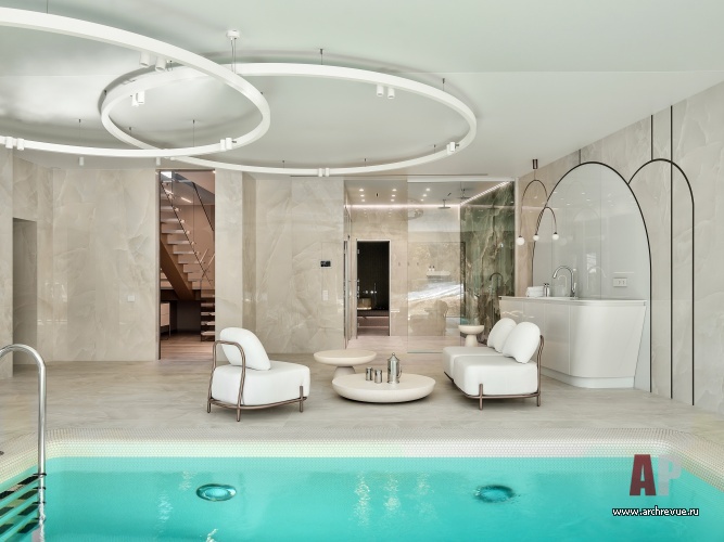 Фото интерьера СПА-зоны дома в стиле фьюжн