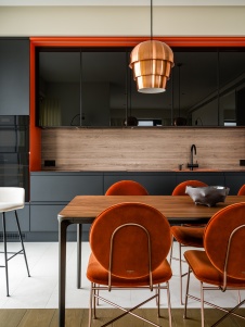 Фото интерьера кухни квартиры в стиле фьюжн