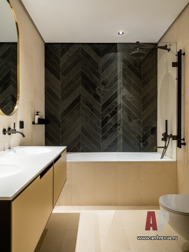 Фото интерьера ванной квартиры в стиле фьюжн