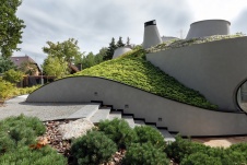 Бионический дом с зеленой кровлей 