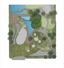 Генеральный план участка. Общая площадь – 0,36 га.