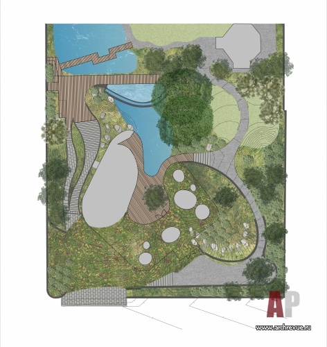 Генеральный план участка. Общая площадь – 0,36 га.