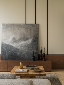 Фото интерьера гостиной квартиры в стиле минимализм 