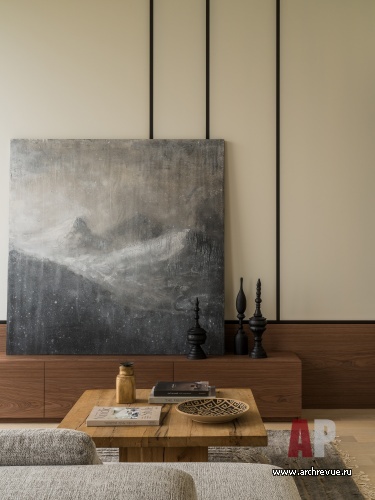 Фото интерьера гостиной квартиры в стиле минимализм 