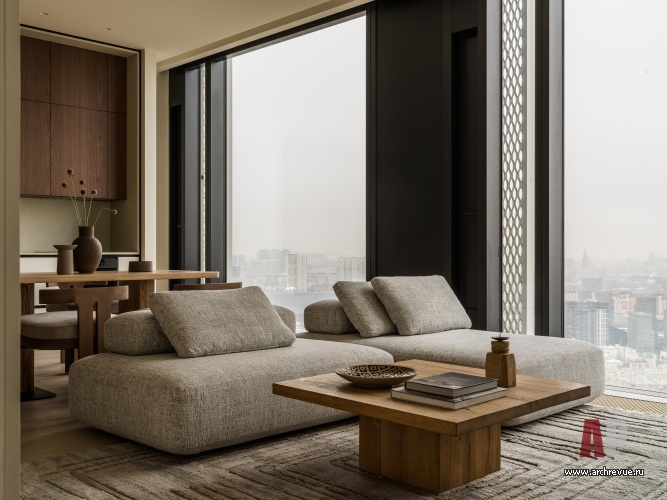 Фото интерьера зоны отдыха квартиры в стиле минимализм 