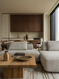 Фото интерьера гостиной квартиры в стиле минимализм 