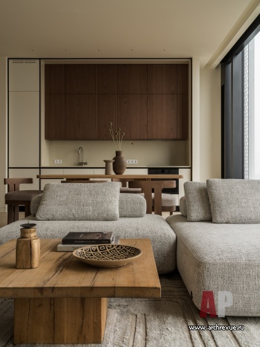 Фото интерьера гостиной квартиры в стиле минимализм 