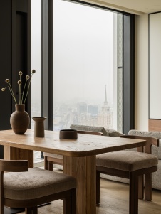 Фото интерьера столовой квартиры в стиле минимализм 