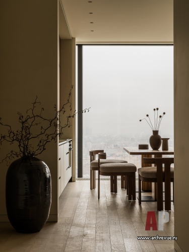 Фото интерьера столовой квартиры в стиле минимализм