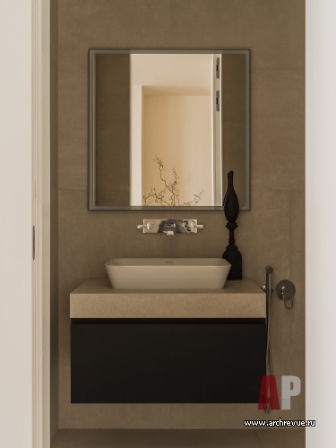 Фото интерьера санузла квартиры в стиле минимализм 