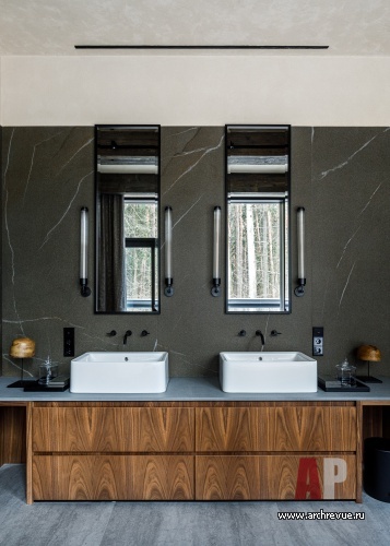 Фото интерьера санузла дома в стиле фьюжн