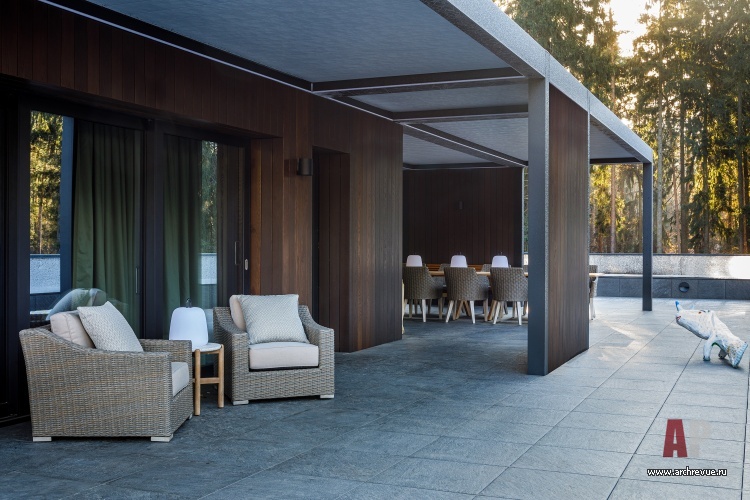 Фото интерьера террасы дома в стиле фьюжн