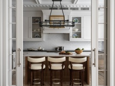 Фото интерьера кухни квартиры в стиле неоклассика