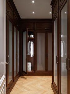 Фото интерьера гардеробной квартиры в стиле неоклассика