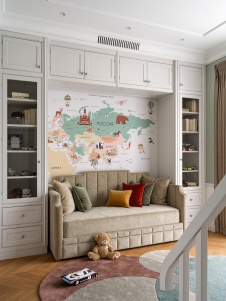 Фото интерьера детской квартиры в стиле неоклассика