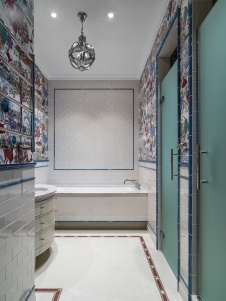 Фото интерьера санузла квартиры в стиле неоклассика