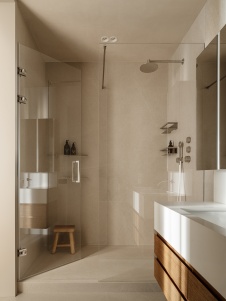 Фото интерьера санузла квартиры в стиле минимализм