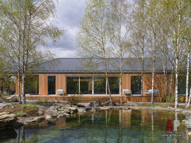 Фото фасада деревянного дома в скандинавском стиле