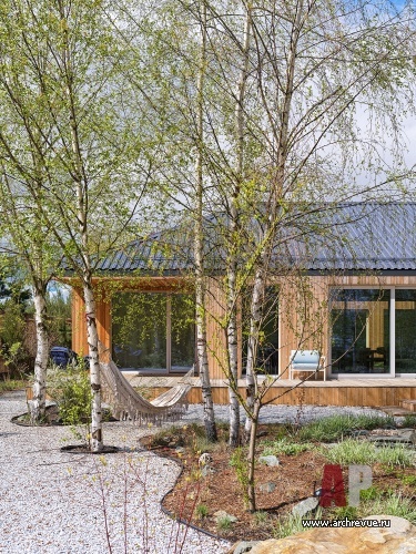 Фото фасада деревянного дома в скандинавском стиле