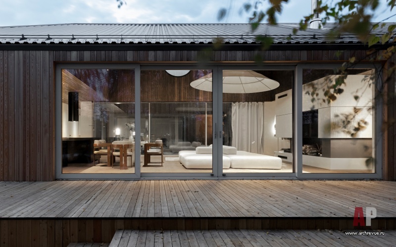 Фото фасада деревянного дома в скандинавском стиле