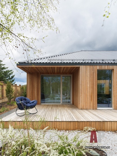 Фото террасы деревянного дома в скандинавском стиле