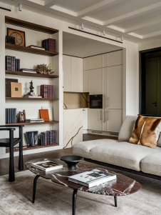 Фото интерьера гостиной квартиры в стиле фьюжн