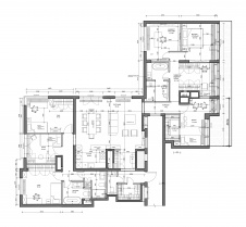 Объединение трех квартир. Планировка.