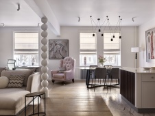 Фото интерьера зоны отдыха квартиры в стиле фьюжн