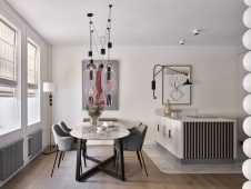 Фото интерьера столовой квартиры в стиле фьюжн