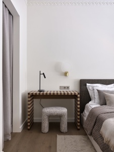 Фото интерьера спальни квартиры в стиле фьюжн