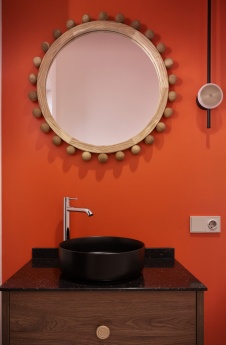 Фото интерьера гостевого санузла квартиры в стиле фьюжн