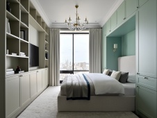Фото интерьера спальни квартиры в стиле неоклассика