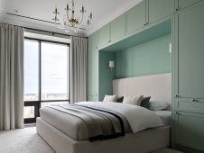 Фото интерьера спальни квартиры в стиле неоклассика