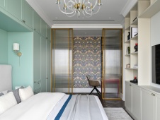 Фото интерьера кабинета квартиры в стиле неоклассика