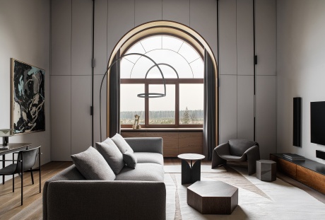 Мужская квартира-студия с брутальным дизайном 